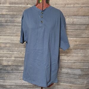 Stylish Blue Henley Shirt for Men